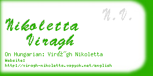 nikoletta viragh business card